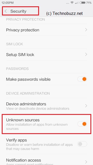 xiaomi security settings